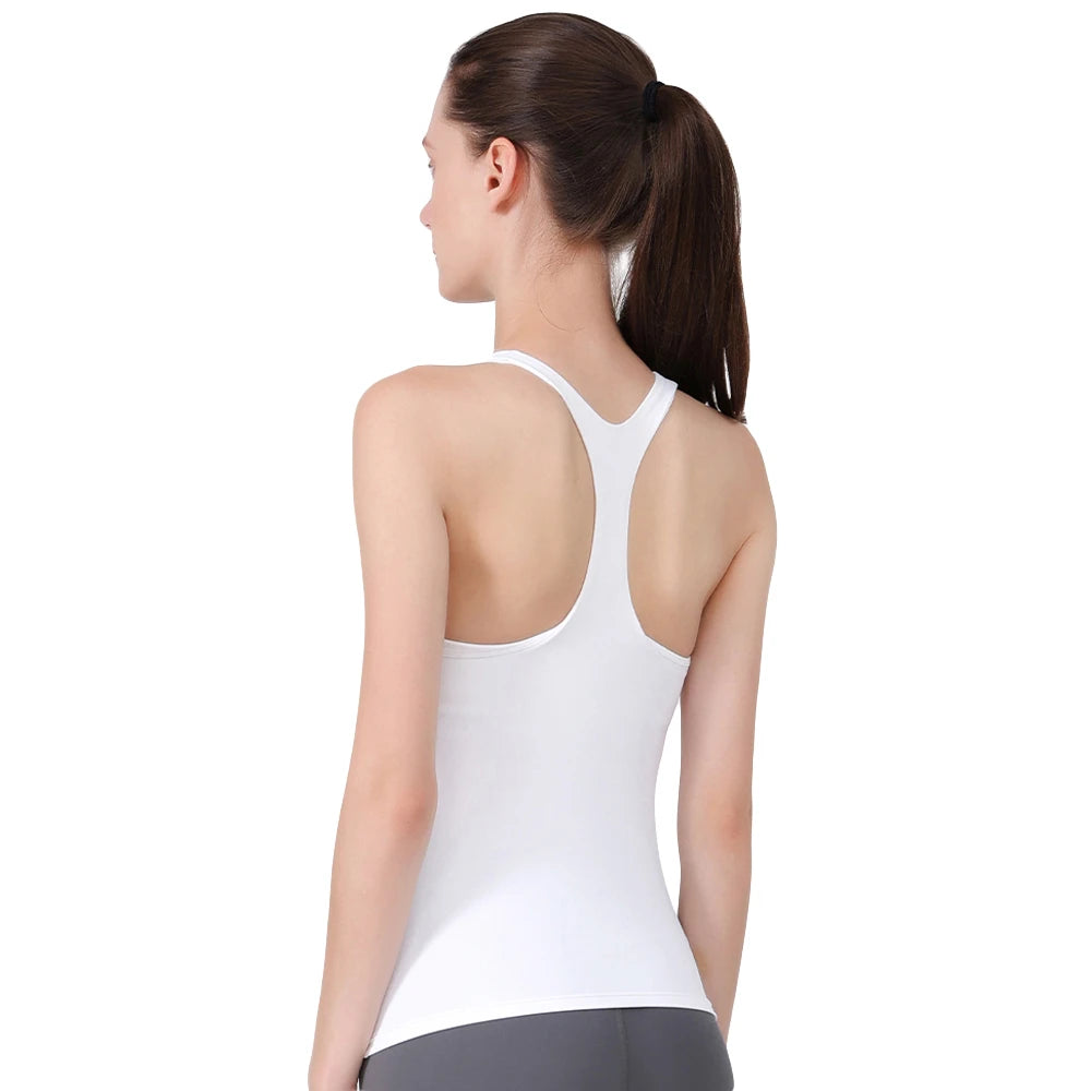 Fitness Women Nylon Cozy Stretched Sport Running Yoga Vest Top