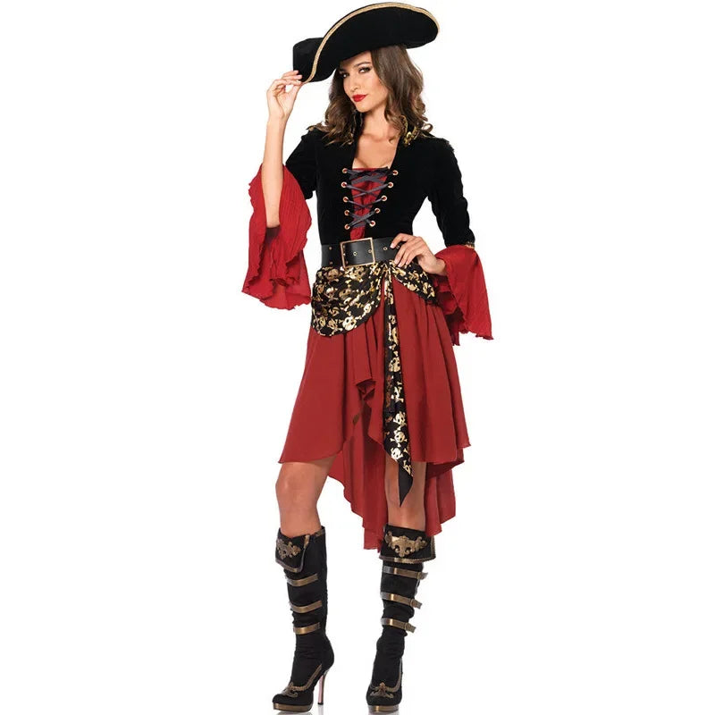 Plus Size Halloween Sexy Female Pirate Costume Cosplay Uniform